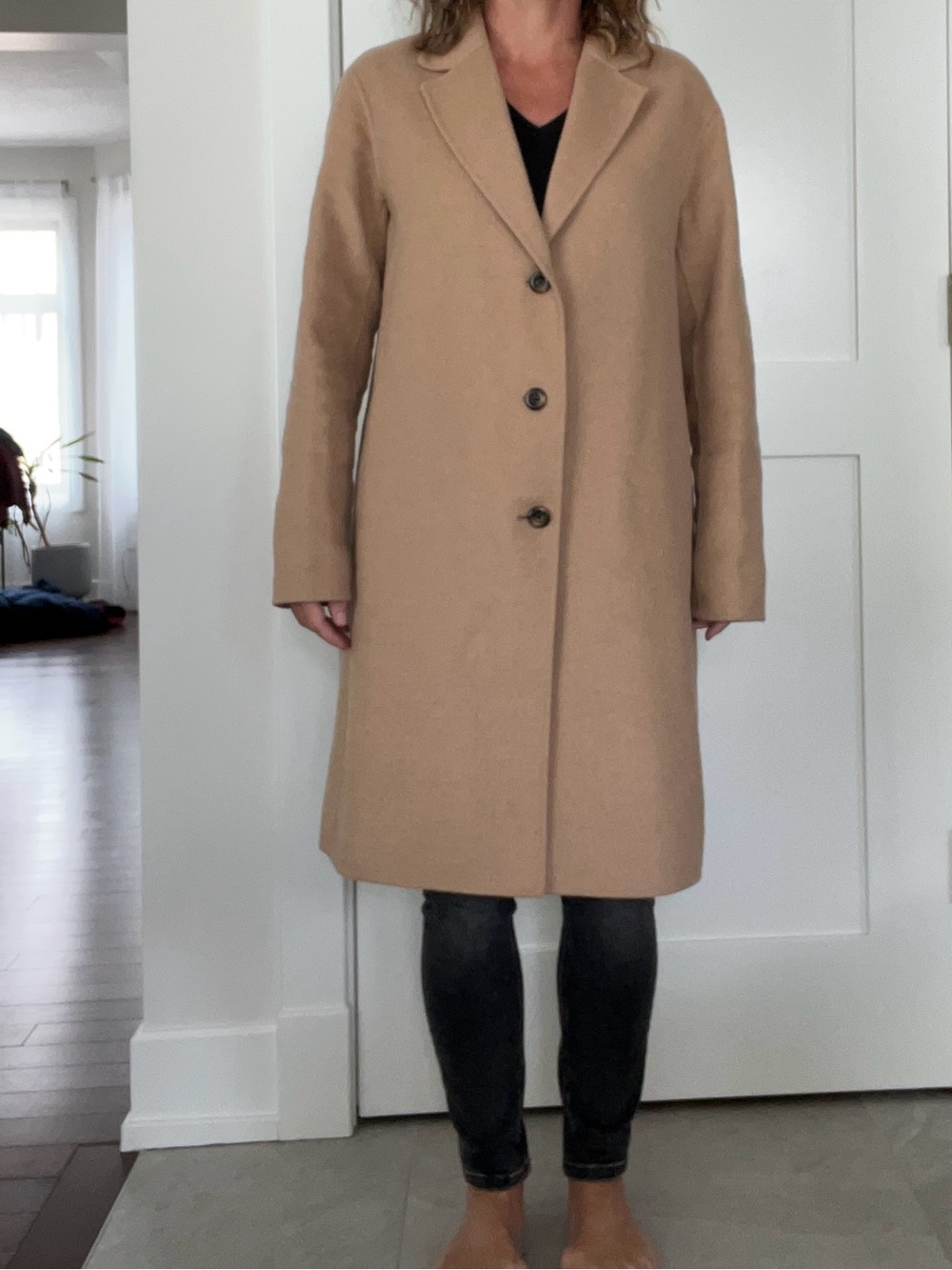 GAP Camel Long Wool-Blend Overcoat size Small - Picture 3 of 6